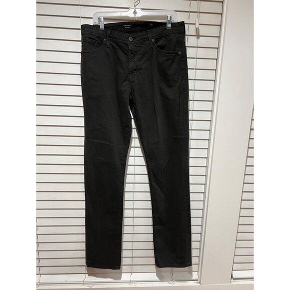 AG Adriano Goldschmied The Everett Slim Straight Black Pants - Size 33x34 - Picture 1 of 5